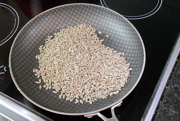Toast the sunflower seeds