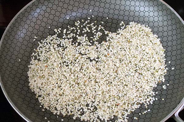 Toast the hemp hearts