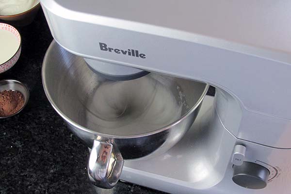 Whisk the egg white.