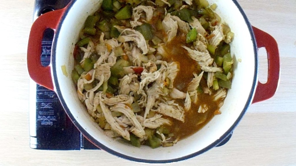 Add the vegetables to the stock pot.
