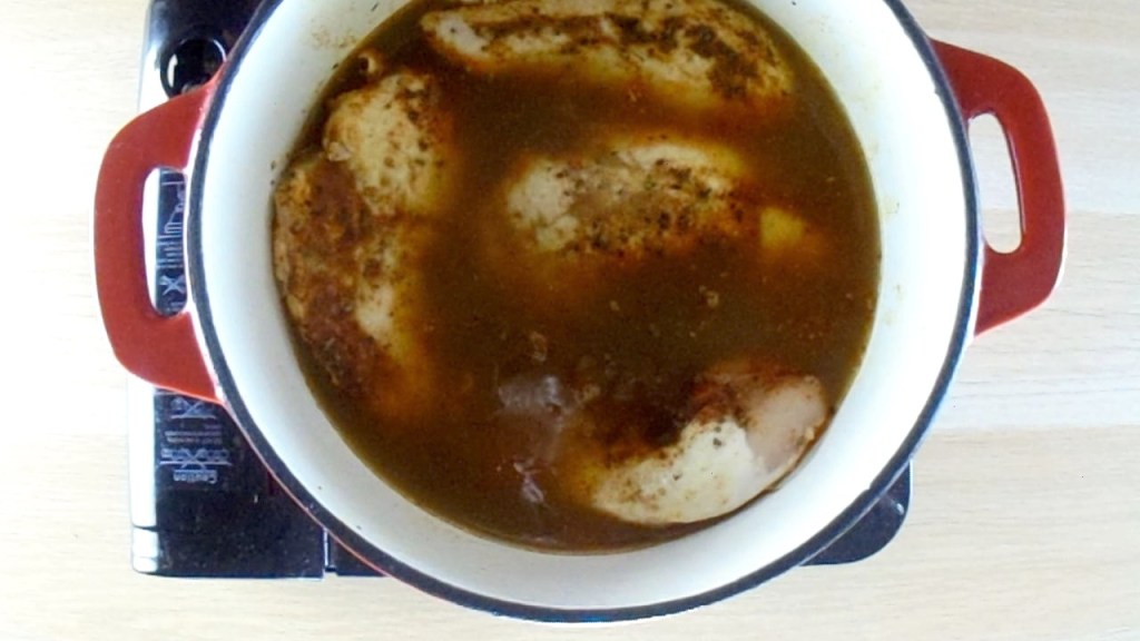 Bring the broth to a simmer.