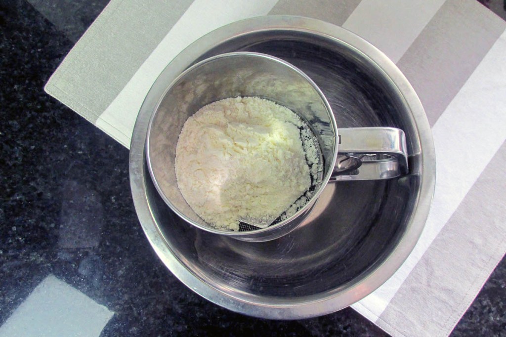 Shift the flour and baking soda together in a bowl