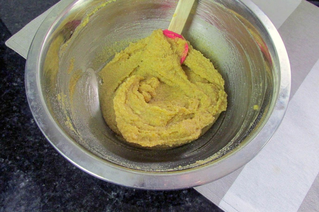 Mix together the wet and dry ingredients