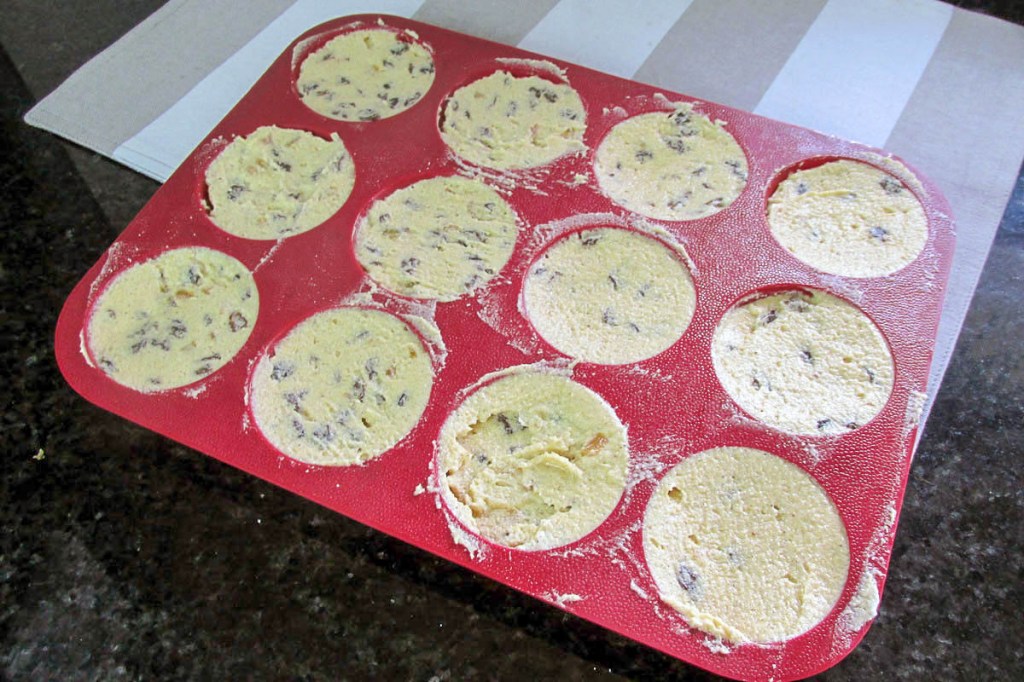 Mini fruit cakes ready for the oven