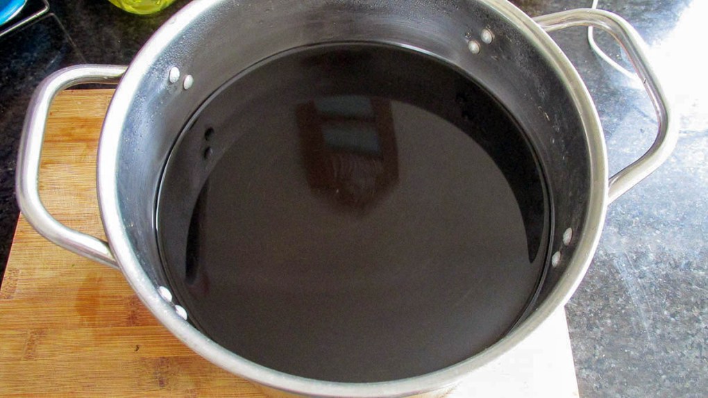 When the tea bags have been added leave the tea to cool to room temperature