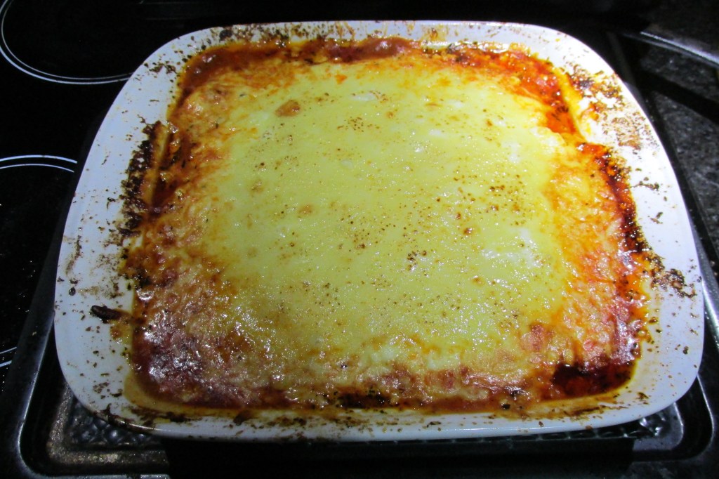 Bake the lasagne at 180 degrees C/ 350 degrees F for 30 minutes
