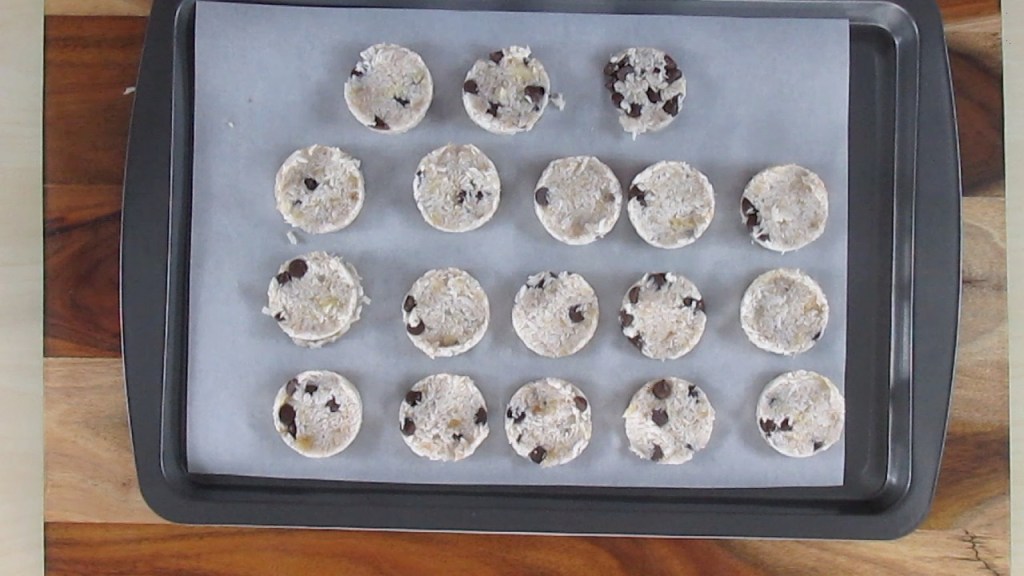 Tray of cookies ready for the oven