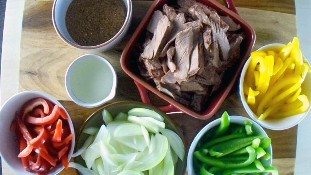 One tray steak fajitas  ingredients