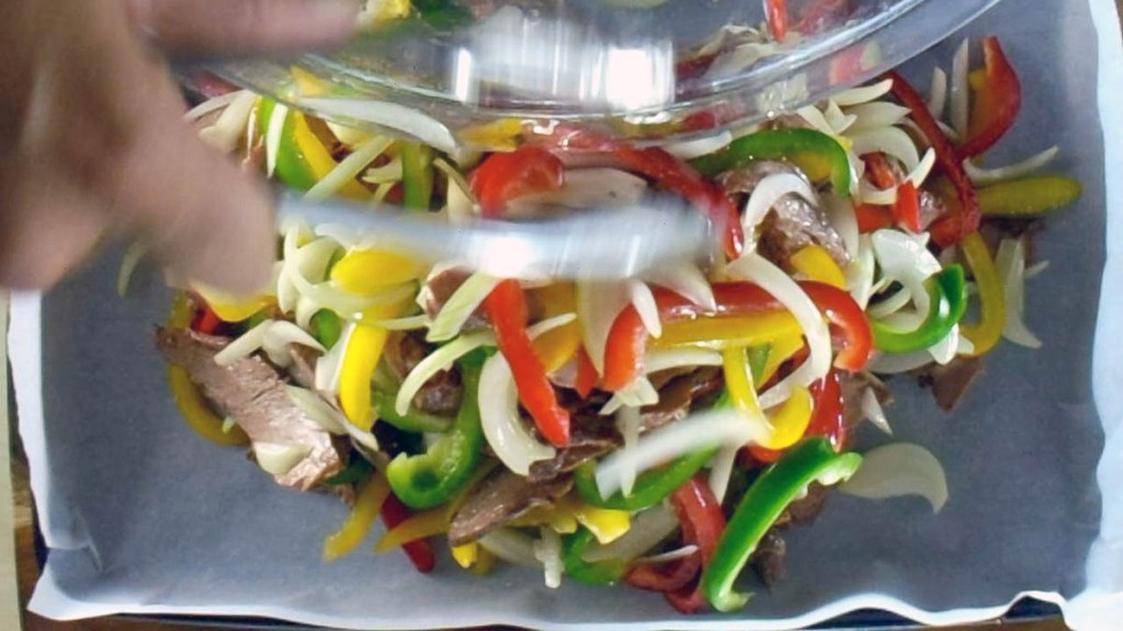 Transfer the ingredients to the baking tray.