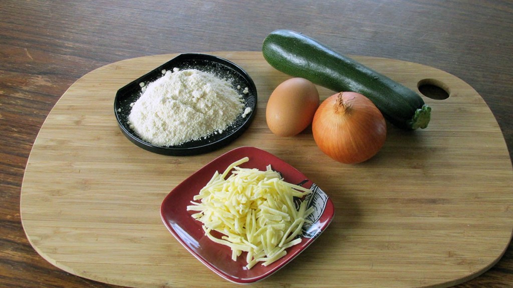 Courgette tots ingredients