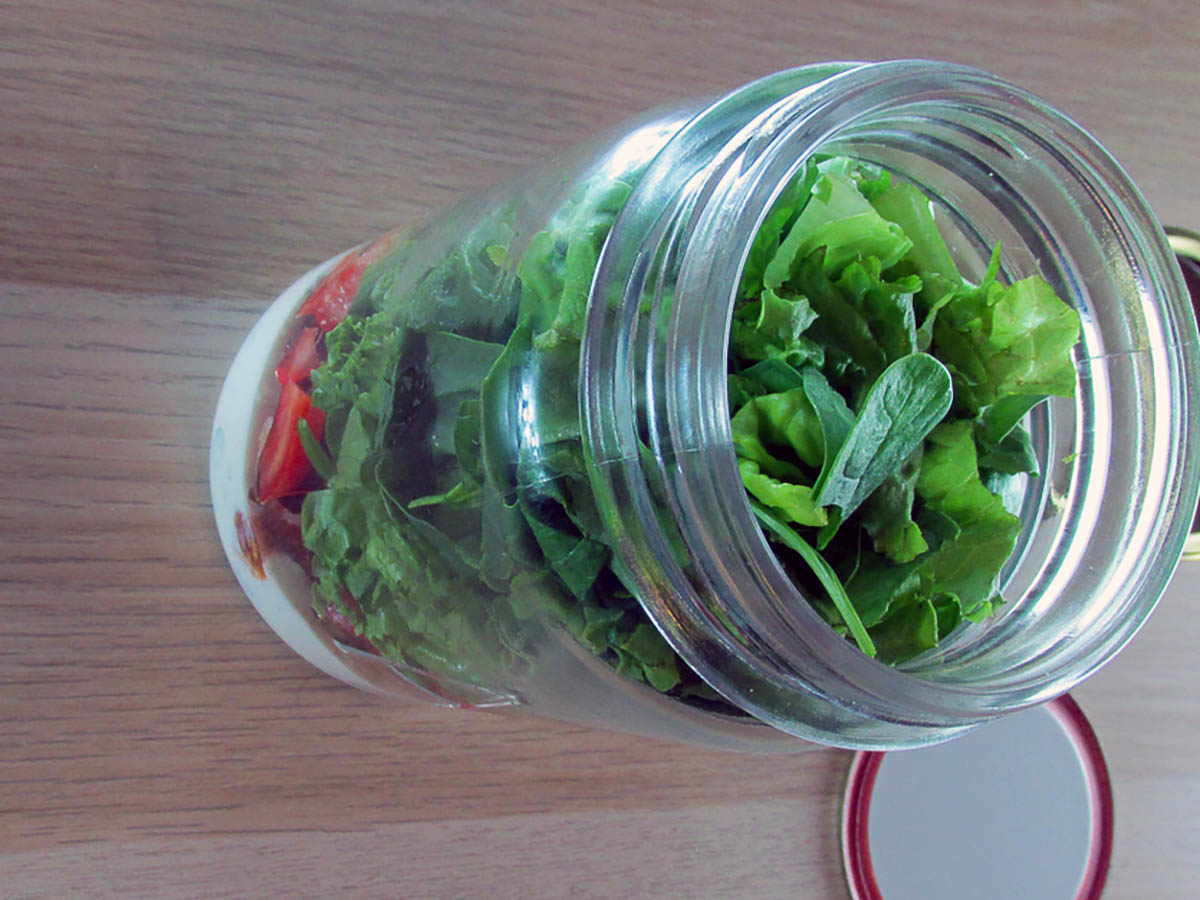 BLT salad in a&nbsp;jar