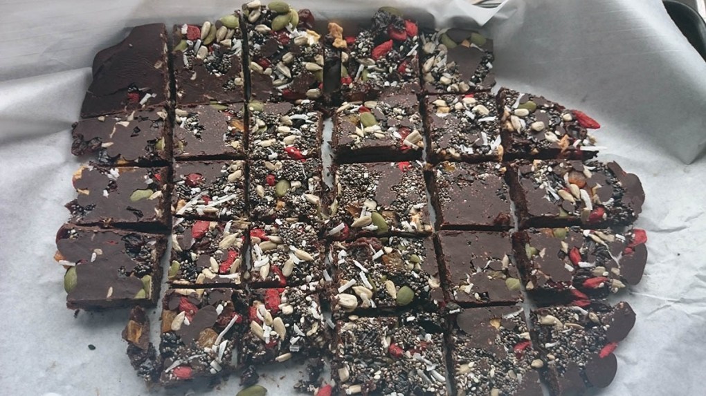 Chocolate drops ready to eat.