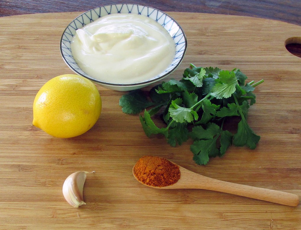 Lemon marinade ingredients.