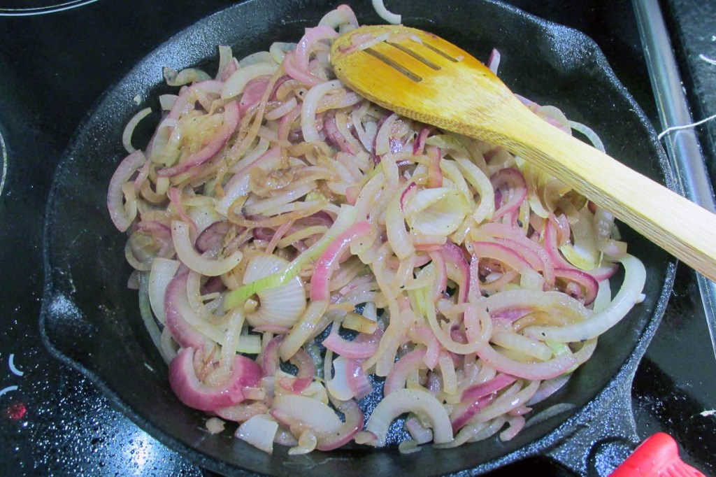 Be sure to stir the onion now and then