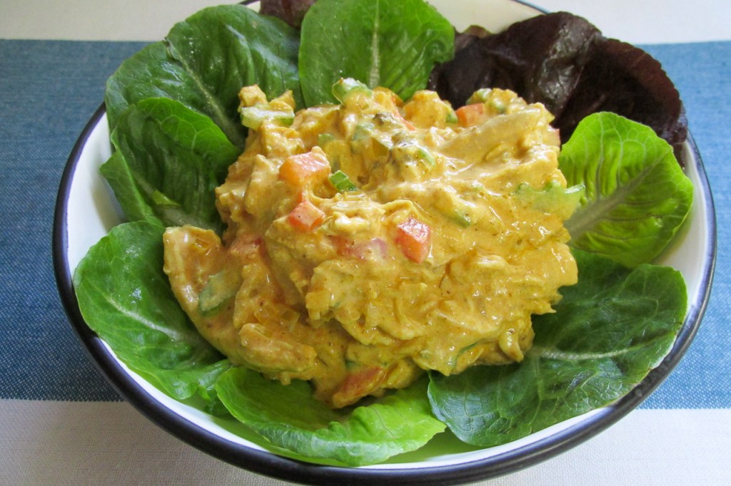 Serve the salad on a bed of lettuce.