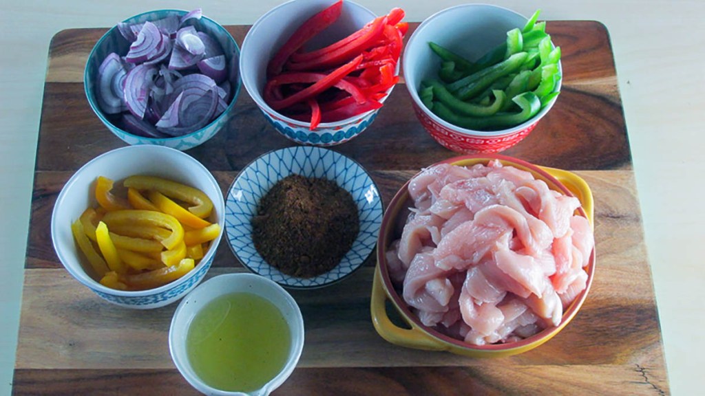 Chicken fajita ingredients