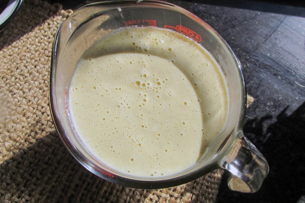 Pour the custard into a bowl and set it in the fridge to cool completely.