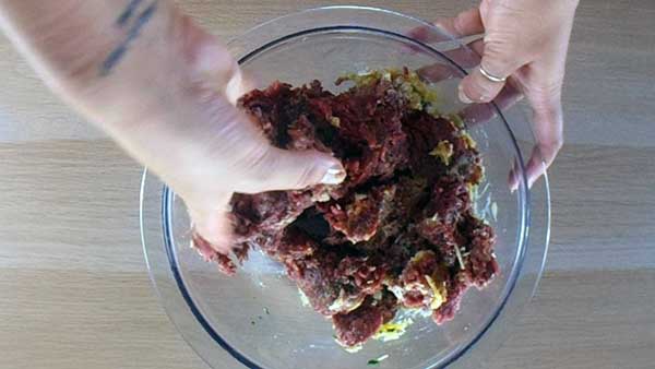 Don't overwork the meat