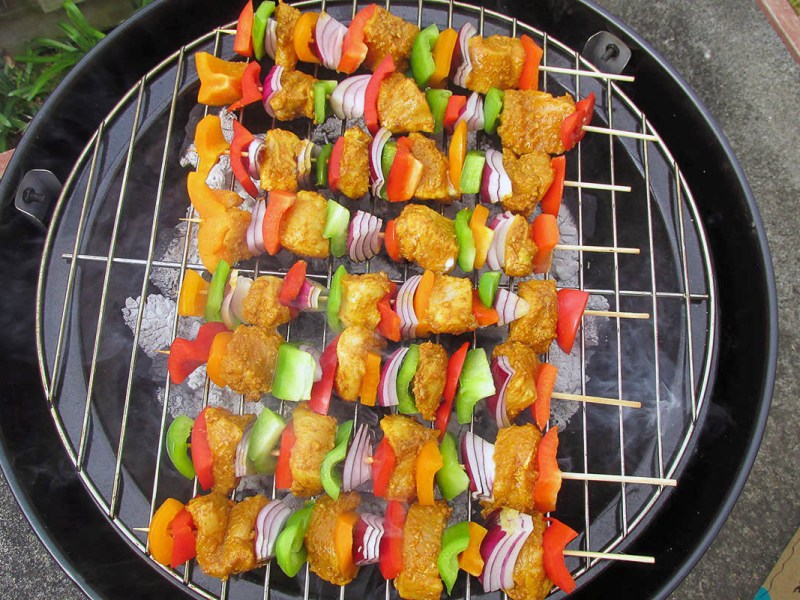 Tandoori chicken skewers
